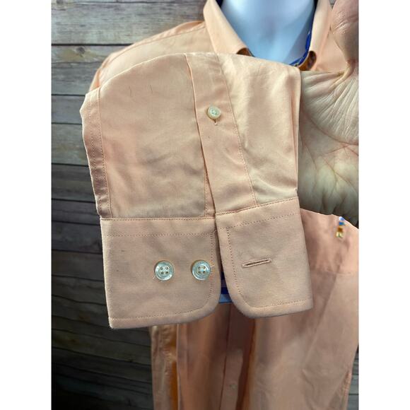 PUSSERS Orange Button-Up Shirt – Size M – Flip Cuff Detail - Picture 7 of 11